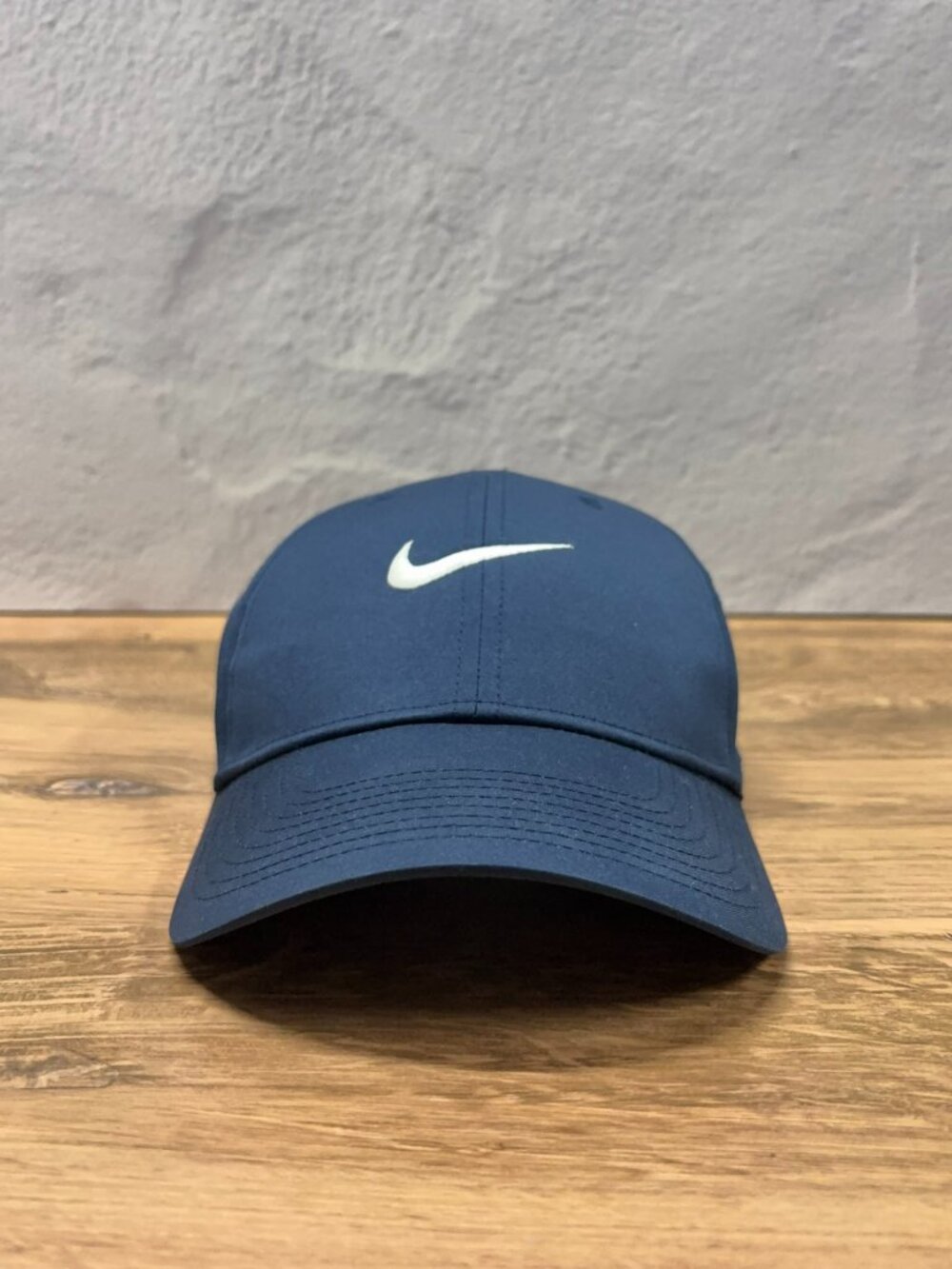 Nike Legacy 91 Dri-Fit Training Hat Cap Navy Adult Unisex One-Size White Swoosh